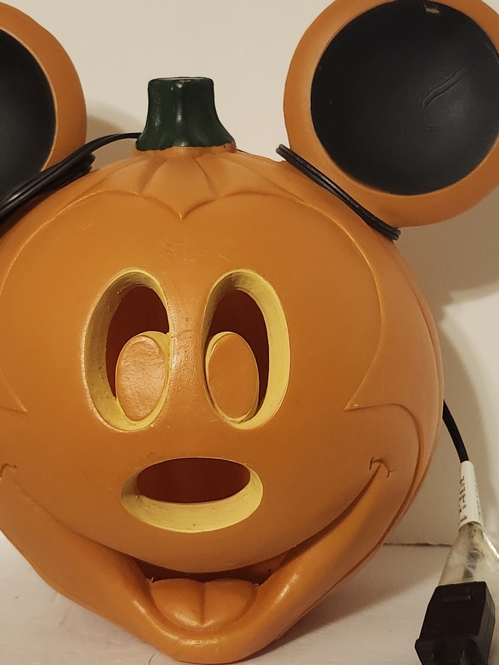 Disney Orange and Black Mickey Pumpkin Light-Up Decor - Picture 2 of 5